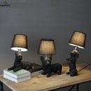 Axya Resin Dogs Table Lamp for Home Decor Lighting