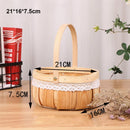 Axyaa Mini Woven Flower Basket Handmade DIY Dollhouse Decor Miniature Paper Vine