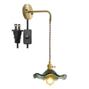 Axyaa Amber Glass LED Wall Sconce Indoor Lighting for Living Room Bedroom Bar