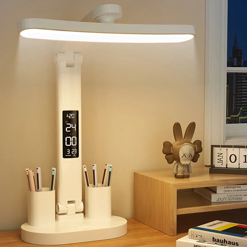 Axyaa LED Desk Lamp: Dimmable Foldable Table Light for Study, Reading, and Night Lighting