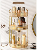 Axyaa Rotating Makeup Organizer Shelf - 360 Spinning Cosmetic Storage Vanity Holder