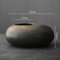 Axyaa Ceramic Pebble Shape Flowerpot Vase Succulent Pots Bonsai Home Decoration