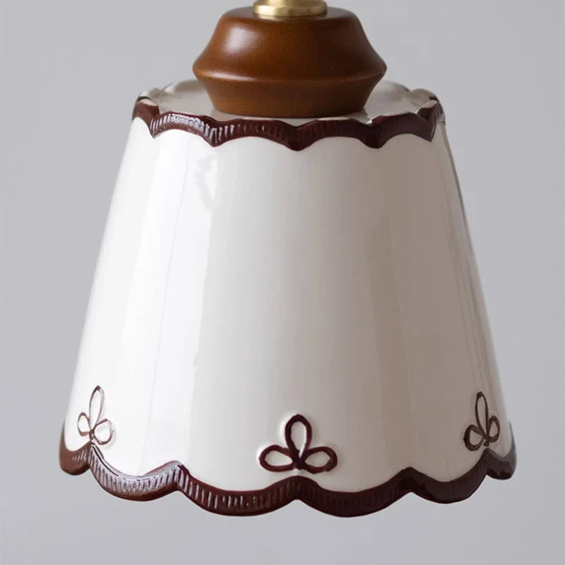Axyaa Nordic Ceramic LED Pendant Light for Home Dining Living Room Decor