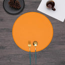 Axyaa Black Round Non-Slip Placemats Set for Durable Table Decor