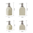 Axya Geometric Stripes Ceramic Soap Dispenser Set