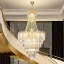 Axyaa Duplex Crystal Chandelier for Livingroom, Hotel, and Villa
