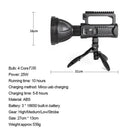 Axyaa Rechargeable LED Searchlight Bracket Mountable Handheld Waterproof Spotlight
