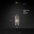 Axyaa Gold Pendant Lights - Glass Art Collection with Dimmable LED
