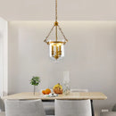 Axyaa Drum Chandelier: Retro Industrial Pendant Light for Restaurant, Aisle, and Corridor