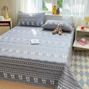 Axyaa Cotton Coarse Cloth Bed Sheet Set, Soft Mat & Quilt - Single/Double, Print, Washable