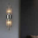 Axyaa Nordic Crystal LED Wall Lamp - Stainless Steel Decor for Home, Study, Bedroom