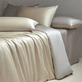 Axyaa Luxe Silk Bedding Set: Smooth Nude Sleeping Essentials