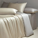 Axyaa Luxe Silk Bedding Set: Smooth Nude Sleeping Essentials