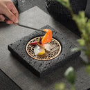 Axyaa Smoked Barbecue Planet Bowl - Volcanic Stone Coal Plate Concept Tableware