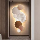 Axyaa Nordic Moon Wall Lamp LED Luminous Hanging Painting Porch Decor