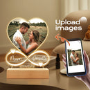 Axyaa Personalized Photo Love Frame Acrylic Plaque Anniversary Valentine's Day Gift