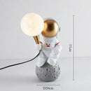 Axyaa Astronaut Moon Explorer Wall Lamp Resin 3D Printing Space Theme Sconce