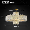 Axyaa Gold Metal LED Chandeliers: Luxury Modern Home Decor Pendant Lights