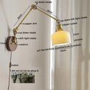 Axyaa Ceramic Copper LED Wall Lamps with Pull Chain Switch for Bathroom Bedroom Living Room
