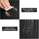 Axyaa Faux Leather Placemats & Coasters Set, Black, Pack of 2 Oval Round Triangle