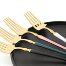 Axyaa White Gold Stainless Steel 24-Piece Tableware Set - Premium Silverware Collection