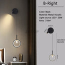 Axyaa Nordic LED Wall Light Bedroom Bedside Spotlight Sconce Lamp Home Decor