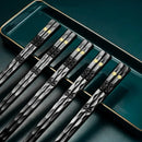 Axyaa Reusable Korean Chopsticks Set - Non Slip Easy to Use