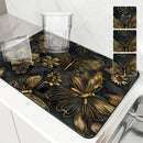 Axyaa Absorbent Kitchen Drying Mat for Tableware Drying and Decor
