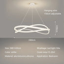 Axyaa Modern Circle LED Pendant Chandelier for Home Living Room, Bedroom & Dining Area