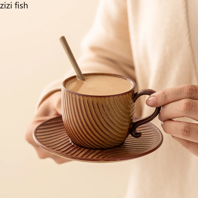 Axya Retro Ceramic Coffee Cup Set of 2