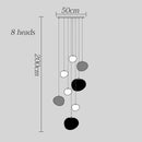 Axyaa Modern Stair Chandelier Pendant Light - LED Ceiling Lamp for Living Room