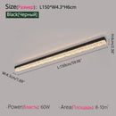 Axyaa Long Strip LED Ceiling Lamp - Modern Minimalist Lighting for Living Room Kitchen Bedroom