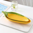 Axyaa Hand-Painted Corn Ceramic Relief Plates Set of 2