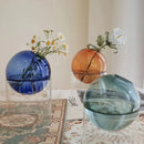 Axyaa Vintage Glass Vase for Tabletop Plants and Flower Arrangements