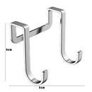 Axyaa Stainless Steel Double S-Shape Rear Hanger Hook for Home Storage