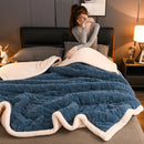 Axyaa Winter Plush Fleece Blanket - Cozy Sofa Quilt for Office and Home