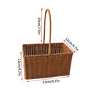 Axyaa Wicker Picnic Basket Tote: Rustic Storage & Shopping Organizer