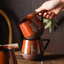 Axyaa Nordic Hand-painted Ceramic Mug - Creative Japanese Milk Water Cup