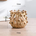 Axyaa Mushroom Tree Stumps Vase: Handmade Garden Planting Pot with Simulated Mushroom Design