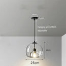 Axyaa Glass 3-Light Pendant Lamp: Luxury Adjustable Ceiling Light for Home, Dining, Bar, Kitchen