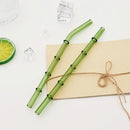 Axyaa Glass Straws Set of 4 with Cleaning Brush