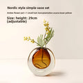 Axyaa Glass Vase: Elegant Decor for Living Room, Dining Table, Fresh Flowers & Hydroponics