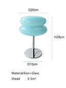 Axyaa Macaron Glass Table Lamp Trichromatic Dimming for Living Room, Bedroom Atmosphere