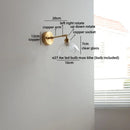 Axyaa Glass LED Wall Sconce, Luxury Stair Light, E27 Bulb, Green & White