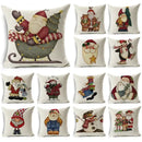 Christmas Santa Claus Pillowcase: Axyaa Linen Decoration for Car Sofa 45cm * 45cm