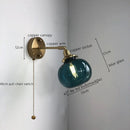 Axyaa Vintage LED Wall Light with Pull Chain Switch for Indoor Use