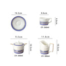 Axya™ European Bone Coffee Set: Coffee Pot, Cups, Saucer, Teapot, Tea Cup.