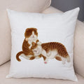 Axyaa Cartoon Cat Decorative Cushion Cover for Home, Sofa, Kids Room