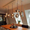 Axyaa Modern Glass Chandeliers for Dining Living Room Kitchen Office Coffee Hanging Lamp