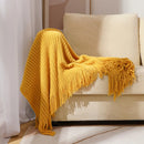 Axyaa Nordic Knitted Throw Blanket for Cozy Home and Hotel Decor